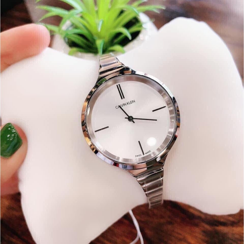 Calvin Klein Lively Silver Dial Silver Steel Strap Watch for Women - K4U23126 Buy Now By Calvin Klein