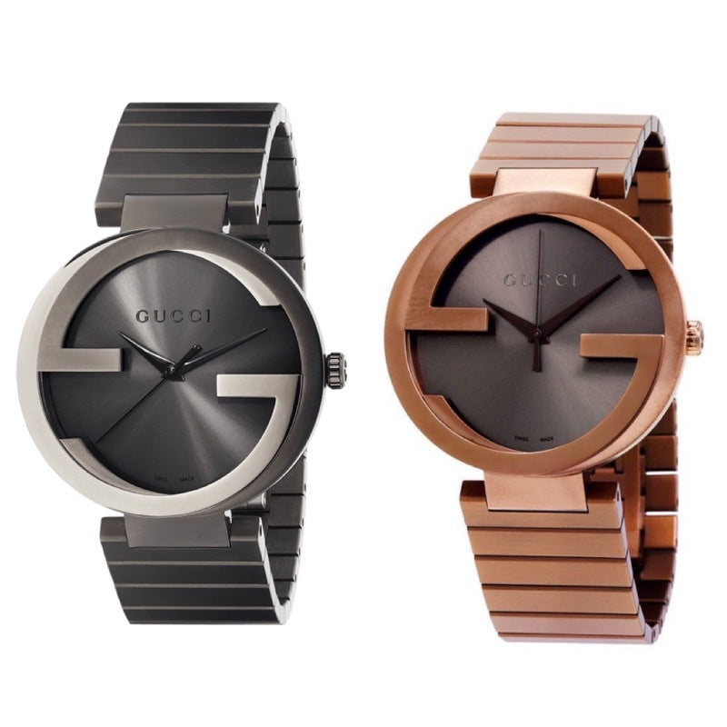 Gucci Interlocking XL Brown Dial Brown Steel Strap Watch For Men - YA133211 Buy Now By Gucci