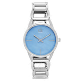 Calvin Klein Stately Blue Mother of Pearl Dial Silver Steel Strap Watch for Women - K3G2312N Buy Now By Calvin Klein