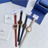 Swarovski Crystalline Aura Black Dial Black Leather Strap Watch for Women - 5558634 Buy Now By Swarovski