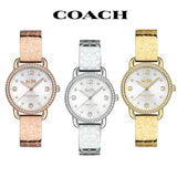 Coach Delancey Diamonds Silver Dial Gold Steel Strap Watch for Women - 14502354 Buy Now By Coach
