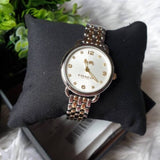 Coach Delancey Slim White Dial Two Tone Steel Strap Watch for Women - 14502784 Buy Now By Coach