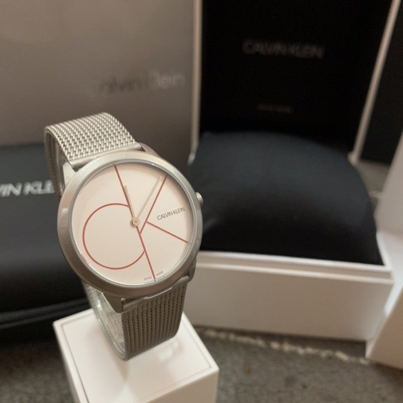 Calvin Klein Minimal White Dial Silver Mesh Bracelet Watch for Women - K3M52152 Buy Now By Calvin Klein