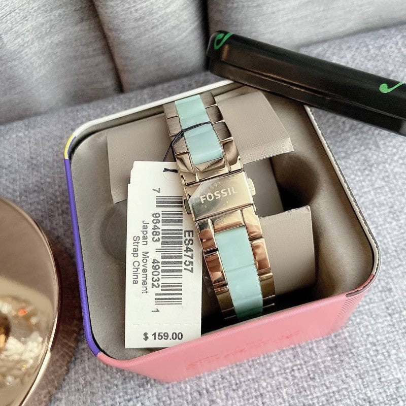 Fossil Stella Multifunction Gold Dial Two Tone Steel Strap Watch for Women - ES4757 Buy Now By Fossil