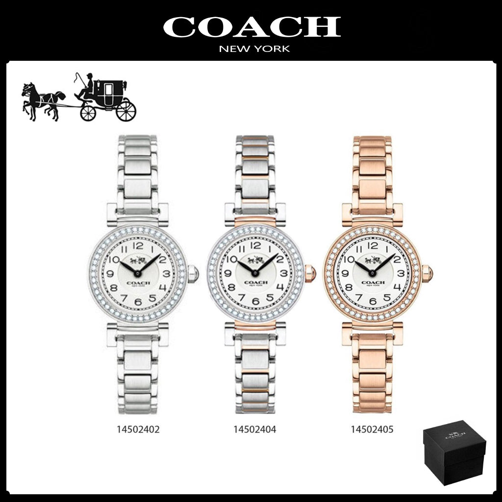 Coach Madison Crystals Silver Dial Two Tone Steel Strap Watch for Women - 14502404 Buy Now By Coach
