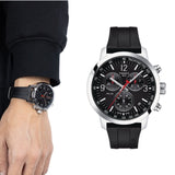Tissot PRC 200 Chronograph Black Dial Black Rubber Strap Watch for Men - T114.417.17.057.00 Buy Now By Tissot