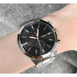 Fossil Townsman Chronograph Grey Dial Silver Steel Strap Watch for Men - FS5407 Buy Now By Fossil