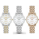 Coach Delancey Slim White Dial Two Tone Steel Strap Watch for Women - 14502784 Buy Now By Coach