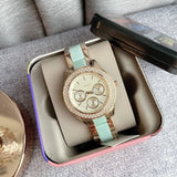 Fossil Stella Multifunction Gold Dial Two Tone Steel Strap Watch for Women - ES4757 Buy Now By Fossil