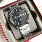 Fossil The Commuter Black Dial Silver Steel Strap Watch for Men - FS5399 Buy Now By Fossil