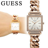 Guess Vanity Diamonds Silver Dial Gold Steel Strap Watch for Women - W1030L4 Buy Now By Guess
