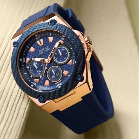 Guess Zena Blue Dial Blue Silicone Strap Watch For Women - W1094L2 Buy Now By Guess