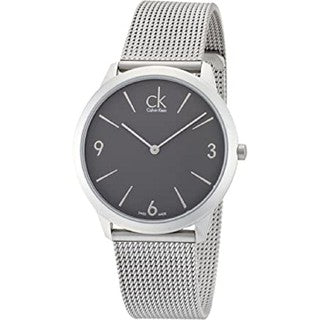 Calvin Klein Minimal Grey Dial Silver Mesh Bracelet Watch for Women - K3M53154 Buy Now By Calvin Klein