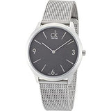 Calvin Klein Minimal Grey Dial Silver Mesh Bracelet Watch for Women - K3M53154 Buy Now By Calvin Klein