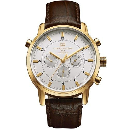 Tommy Hilfiger Harrison White Dial Brown Leather Strap Watch for Men - 1790874 Buy Now By Tommy Hilfiger