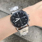 Fossil The Commuter Black Dial Silver Steel Strap Watch for Men - FS5399 Buy Now By Fossil