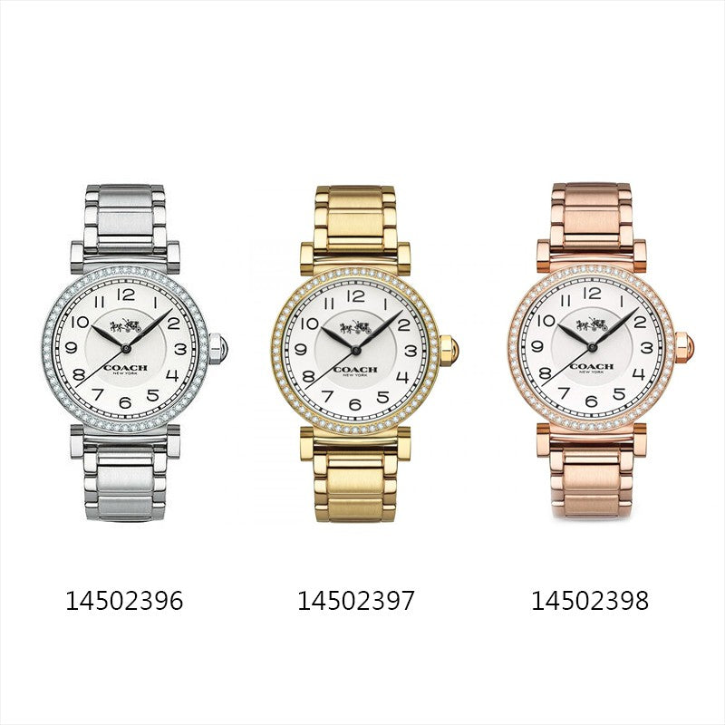 Coach Madison White Dial Gold Steel Strap Watch for Women - 14502397 Buy Now By Coach