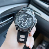 Guess Delta Black Dial Black Silicone Strap Watch for Men - GW0051G1 Buy Now By Guess