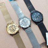 Guess Tailor Multifunction Gold Dial Gold Mesh Bracelet Watch for Men - GW0368G2 Buy Now By Guess