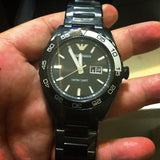 Emporio Armani Sportivo Quartz Black Dial Black Steel Strap Watch For Men - AR6049 Buy Now By Emporio Armani