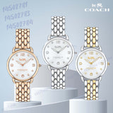 Coach Delancey Slim White Dial Two Tone Steel Strap Watch for Women - 14502784 Buy Now By Coach