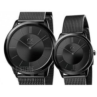 Calvin Klein Minimal Black Dial Black Mesh Bracelet Watch for Men - K3M224B1 Buy Now By Calvin Klein