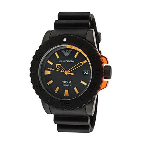 Emporio Armani Sportivo Quartz Black Dial Black Silicone Strap Watch For Men - AR5969 Buy Now By Emporio Armani