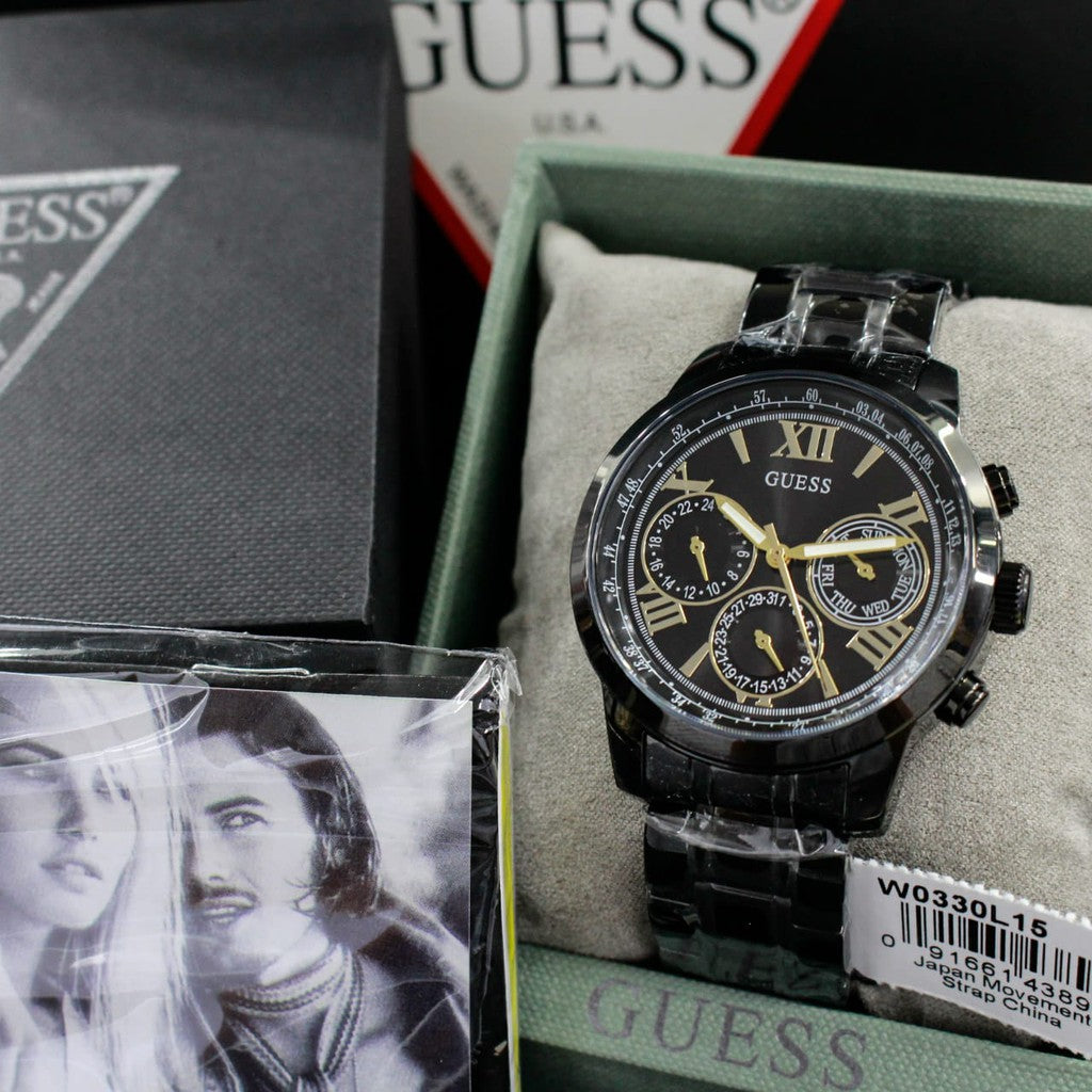 Guess Chronograph Multifunction Blue Dial Blue Steel Strap Watch For Women - W0330L6 Buy Now By Guess