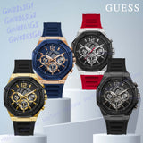 Guess Momentum Black Dial Black Rubber Strap Watch for Men - GW0263G4 Buy Now By Guess