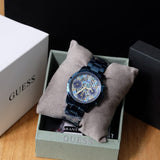 Guess Sunrise Multifunction Blue Dial Blue Steel Strap Watch for Women - W0448L10 Buy Now By Guess