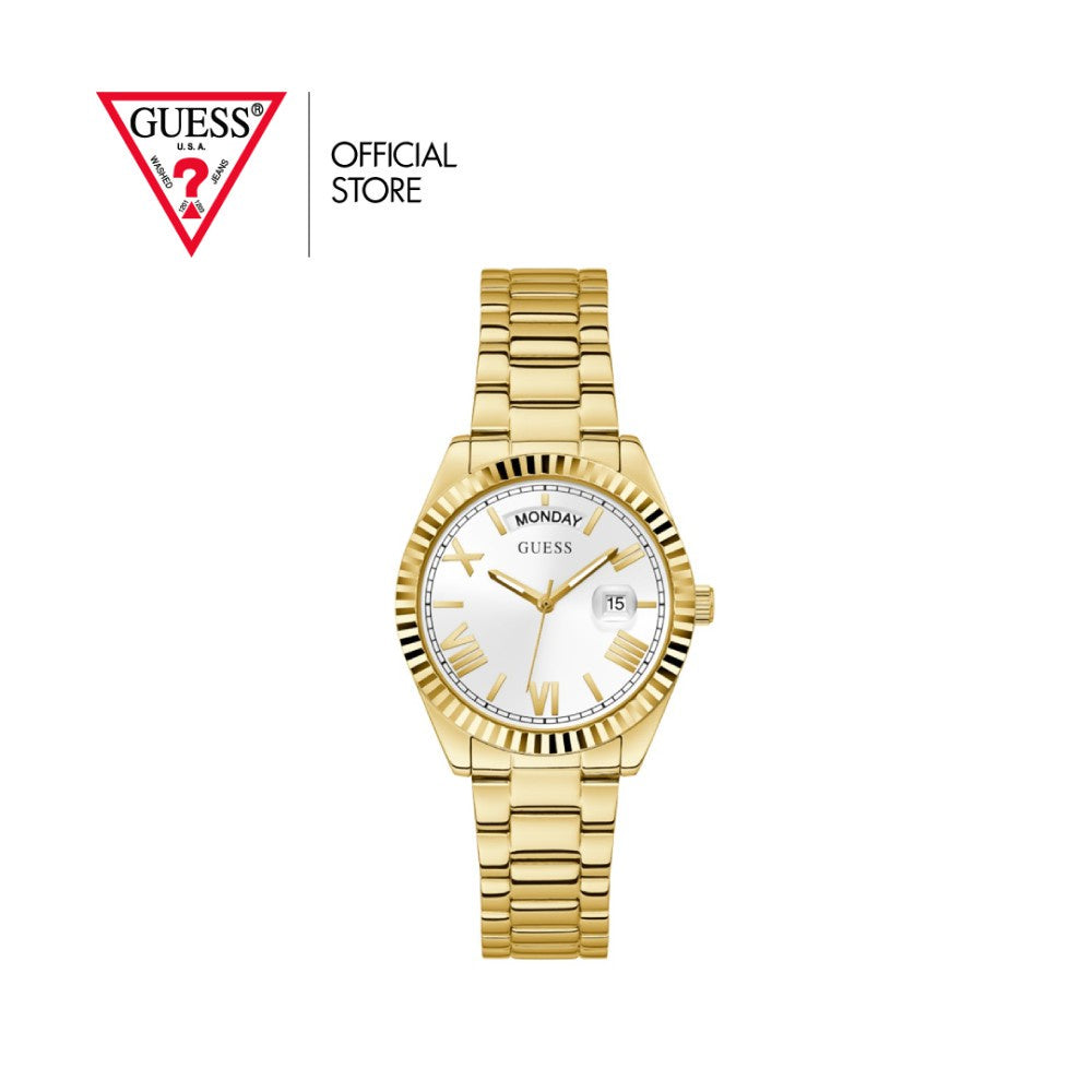 Guess Luna White Dial Gold Steel Strap Watch for Women - GW0308L2 Buy Now By Guess