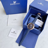 Swarovski Crystalline Aura Blue Dial Blue Leather Strap Watch for Women - 5519447 Buy Now By Swarovski
