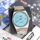 Tissot PRX Powermatic 80 Ice Blue Tiffany Dial Silver Steel Strap Watch for Men - T137.407.11.351.00 Buy Now By Tissot