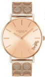 Coach Perry Rose Gold Dial Rose Gold Mesh Bracelet Watch for Women - 14503343 Buy Now By Coach