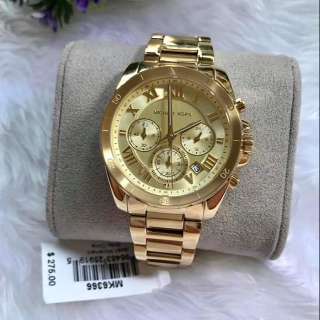 Michael Kors Brecken Chronograph Gold Dial Gold Steel Strap Watch For Women - MK6366 Buy Now By Michael Kors