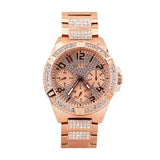 Guess Frontier Diamonds Rose Gold Dial Rose Gold Steel Strap Watch For Women - W1156L3 Buy Now By Guess