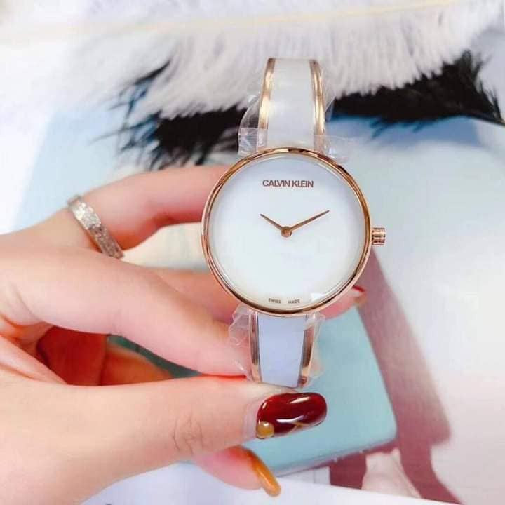 Calvin Klein Seduce White Dial Two Tone Steel Strap Watch for Women - K4E2N616 Buy Now By Calvin Klein