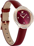 Swarovski Crystal Flower Red Dial Red Leather Strap Watch for Women - 5552780 Buy Now By Swarovski