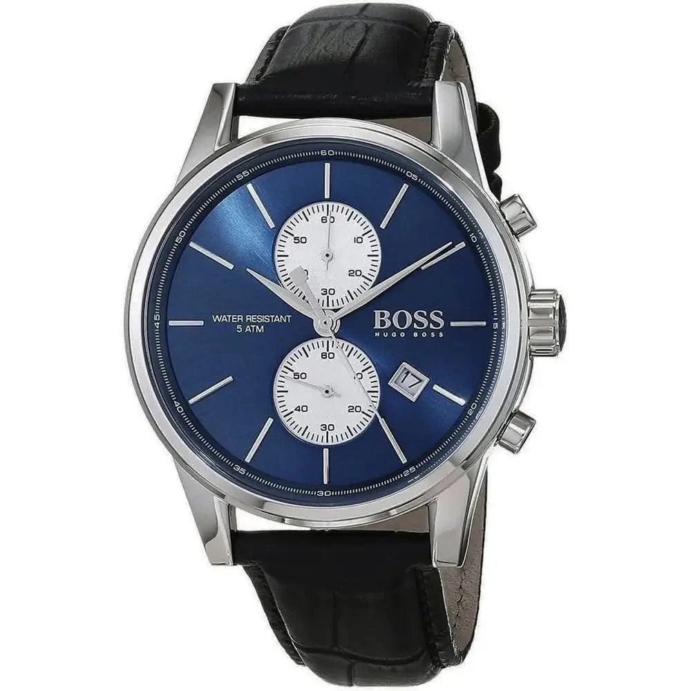 Hugo Boss Jet Blue Dial Black Leather Strap Watch for Men - 1513283 Buy Now By Hugo Boss