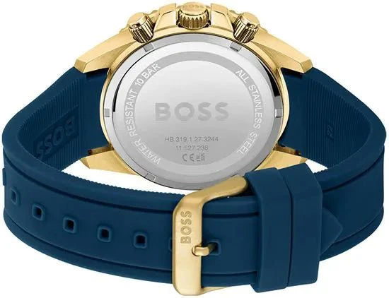Hugo Boss Admiral Blue Dial Blue Rubber SIlicon Strap Watch for Men - 1513965 Buy Now By Hugo Boss