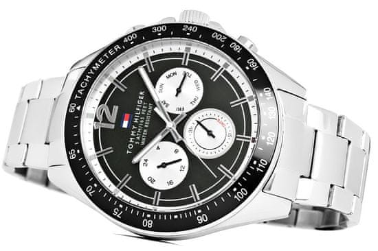 Tommy Hilfiger Luke Quartz Black Dial Silver Steel Strap Watch for Men - 1791120 Buy Now By Tommy Hilfiger