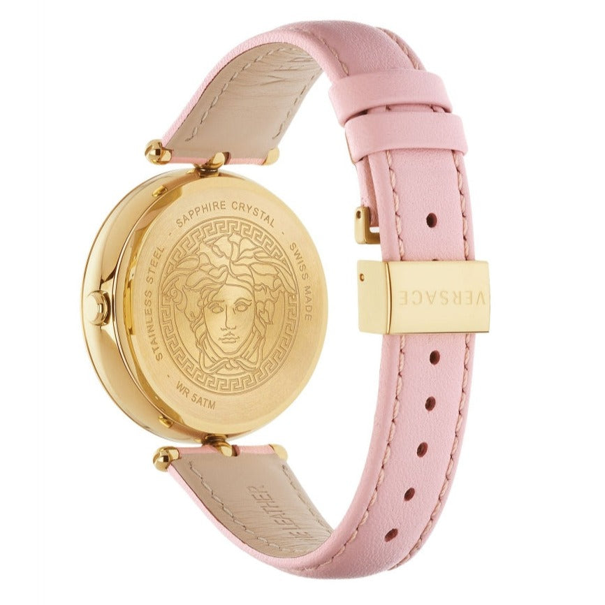 Versace Palazzo Empire Pink Dial Pink Leather Strap Watch for Women - VCO030017 Buy Now By Versace