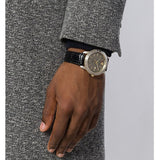 Versace Univers Beige Dial Black Leather Strap Watch for Men - VEBK00218 Buy Now By Versace