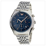 Emporio Armani Luigi Chronograph Quartz Blue Dial Silver Steel Strap Watch For Men - AR1974 Buy Now By Emporio Armani