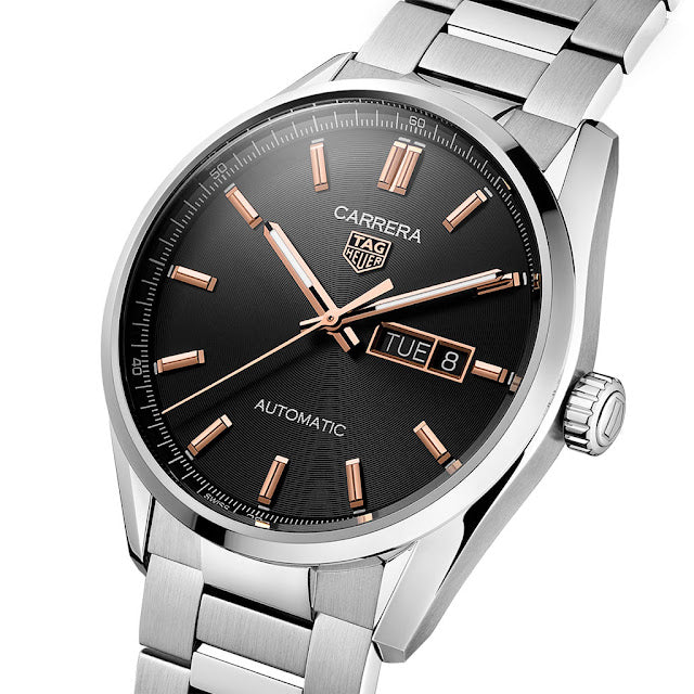 Tag Heuer Carrera Day Date Black Dial Silver Steel Strap Watch for Men - WBN2013.BA0640 Buy Now By Tag Heuer