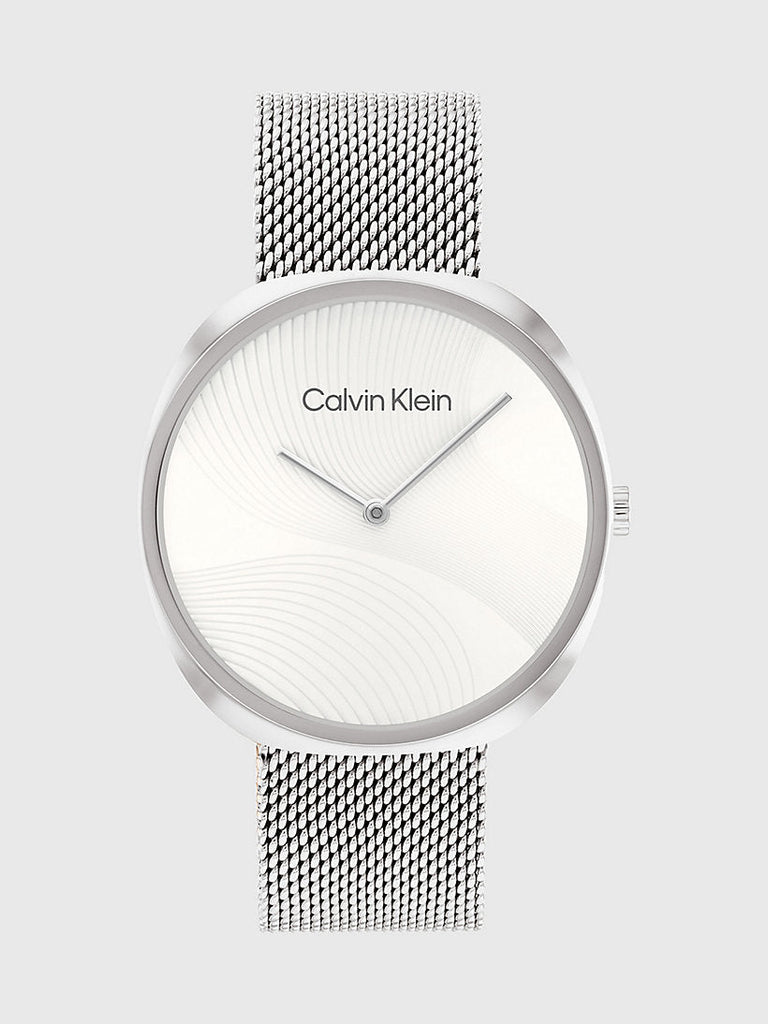 Calvin Klein Minimal Silver Dial Silver Mesh Bracelet Watch for Men - K3M211Y6 Buy Now By Calvin Klein