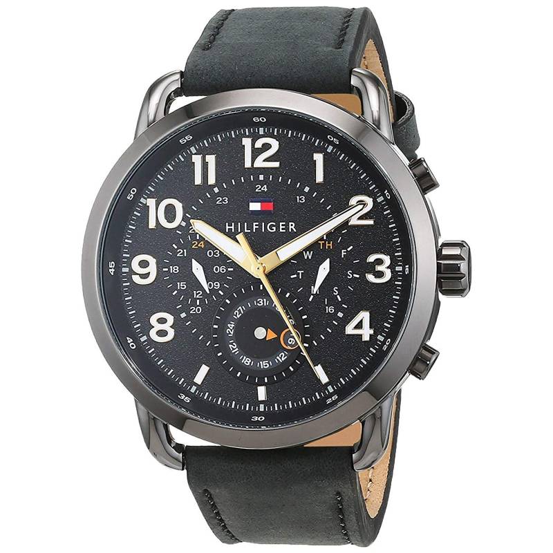Tommy Hilfiger Briggs Black Dial Black Leather Strap Watch for Men - 1791426 Buy Now By Tommy Hilfiger