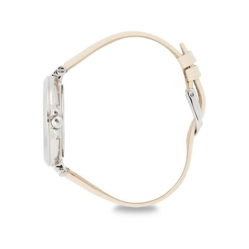 Tommy Hilfiger Angela Silver Dial Cream Leather Strap Watch for Women - 1782123 Buy Now By Tommy Hilfiger