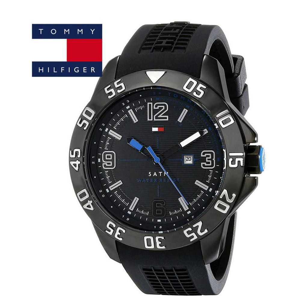 Tommy Hilfiger Sport Multifunction Black Dial Black Rubber Strap Watch for Men - 1790983 Buy Now By Tommy Hilfiger