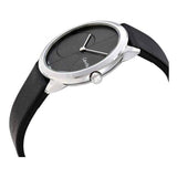 Calvin Klein Minimal Grey Dial Black Leather Strap Watch for Men - K3M221C3 Buy Now By Calvin Klein
